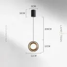 Подвесной светильник BOSSE Цвет золото+синий. Стандарт. Нейтральный свет Lampatron 8533-23672