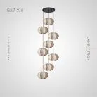 Готовая комбинация светильников DANOLA COMBO 8 ламп. Диск Lampatron 7673-21517