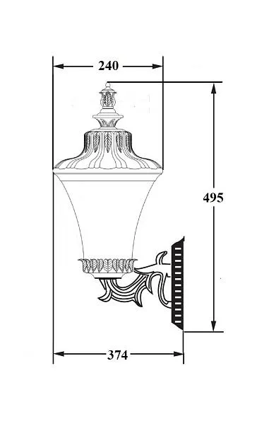 Настенный фонарь уличный Oasis Light 86401/15 Bl ELBA