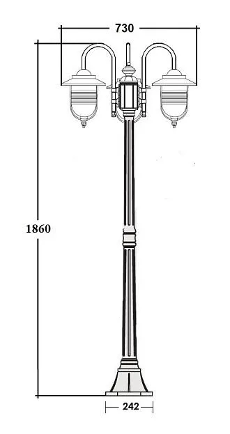 Наземный фонарь Oasis Light 84708B 10 Bl TITAN