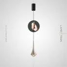 Подвесной светильник CAI C Плафон полностью золото. Высота регулируется. Трехцветный свет Lampatron 7006-24156