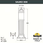 Садовый светильник-столбик FUMAGALLI SAURO 800D15.554.000.VXF1R.FC1