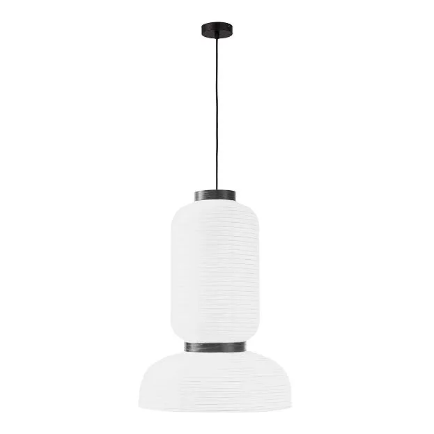 Светильник подвесной черный/белый D350*H500mm E27 2*60W Evoluce SLE6021-503-02 LYKKE