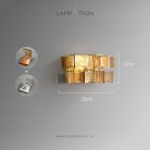 Бра DEXTER WALL Размер S. Цвет Янтарь + Прозрачный Lampatron f-dexter-wall-s-amber-clear 8527-23637