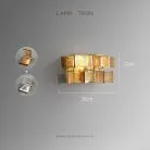 Бра DEXTER WALL Размер S. Цвет Янтарь + Прозрачный Lampatron f-dexter-wall-s-amber-clear 8527-23637