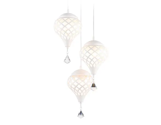Подвесной светильник WH белый E27/3 max 40W D350*800 Ambrella light TR8443/3 Подвесной светильник WH белый E27/3 max 40W D350*800 Ambrella light TR8443/3