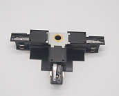 Соединение тройное правое перекидное встраиваемое с подводом питания к треку 5030xx-R ЧЕРНЫЙ Lightstar 503137-RPSR Quattro