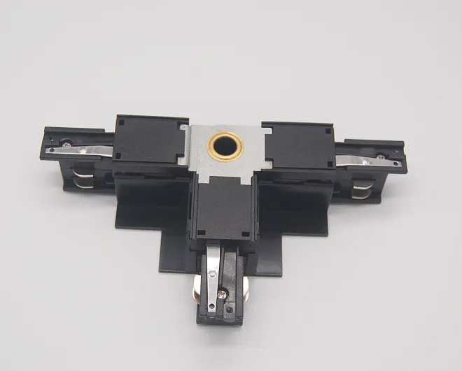 Соединение тройное правое перекидное встраиваемое с подводом питания к треку 5030xx-R ЧЕРНЫЙ Lightstar 503137-RPSR Quattro