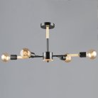 Потолочная люстра Reluce 99960-0.3-04 BK+WOOD