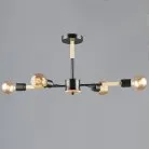 Потолочная люстра Reluce 99960-0.3-04 BK+WOOD