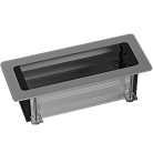 Настольный встраиваемый розеточный блок Static 6 мод. (3 мод. 45х45), серебро Donel DDSB6SS DDSB