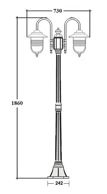 Наземный фонарь Oasis Light 84708A 10 Bl TITAN