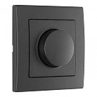Комплект - диммер 500W с рамкой однопостовой черный пластик Arte Milano SET06-1-48-1 black