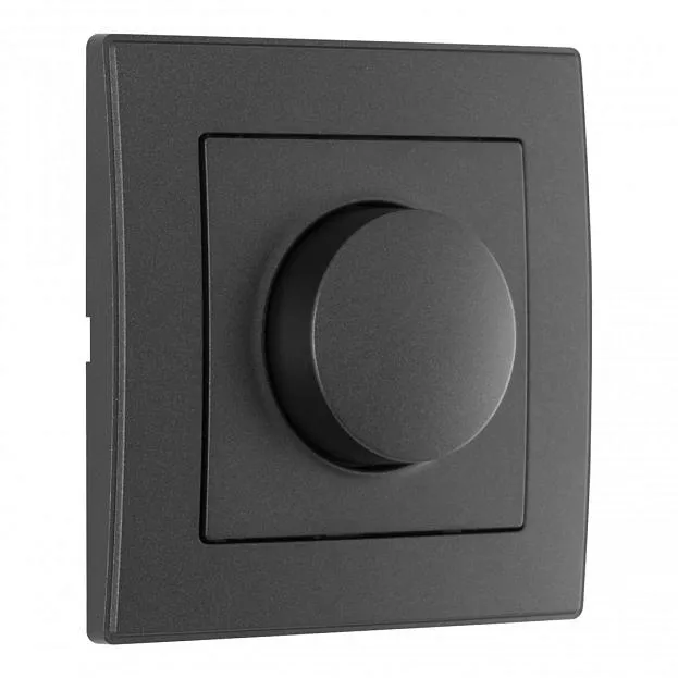 Комплект - диммер 500W с рамкой однопостовой черный пластик Arte Milano SET06-1-48-1 black Комплект - диммер 500W с рамкой однопостовой черный пластик Arte Milano SET06-1-48-1 black