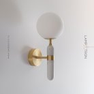 Бра NOEL WALL Латунь + Белый мрамор Lampatron f-noel-wall-brass 8981-25434