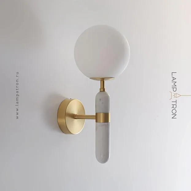 Бра NOEL WALL Латунь + Белый мрамор Lampatron f-noel-wall-brass 8981-25434 Бра NOEL WALL Латунь + Белый мрамор Lampatron f-noel-wall-brass 8981-25434