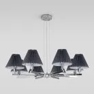 Подвесная люстра Eurosvet 60136/8 хром/графит Peony a059042