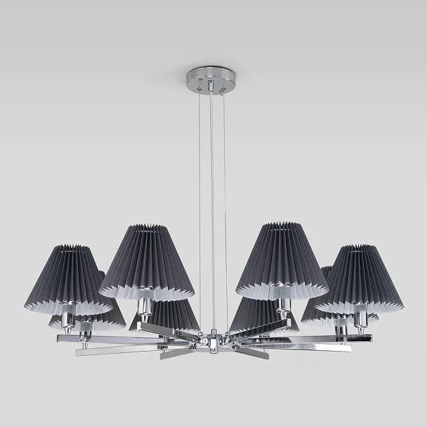 Подвесная люстра Eurosvet 60136/8 хром/графит Peony a059042 Подвесная люстра Eurosvet 60136/8 хром/графит Peony a059042