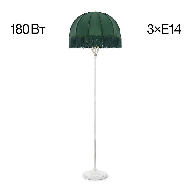 Торшер патина с зелёным абажуром Citilux CL407922 Базель