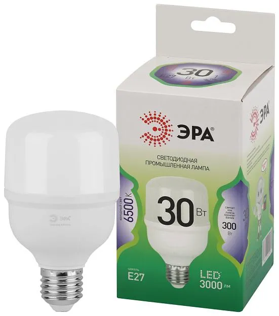 Лампочка светодиодная ЭРА LED POWER T70-30W-865-E27 GL