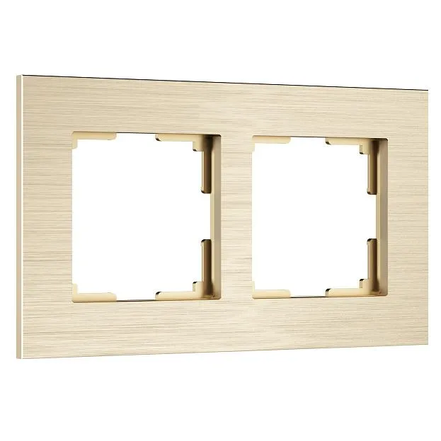 Рамка на 2 поста (шампань) Werkel W0023511 AluMax a066334 Рамка на 2 поста (шампань) Werkel W0023511 AluMax a066334