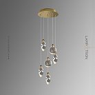 Подвесной светильник AQUILA 6 подвесов. Цвет золото Lampatron 8425-23137