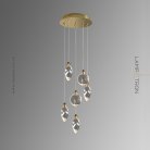 Подвесной светильник AQUILA 6 подвесов. Цвет золото Lampatron 8425-23137