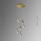Подвесной светильник AQUILA 6 подвесов. Цвет золото Lampatron 8425-23137