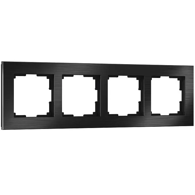 Рамка на 4 поста Werkel W0041708 (черный матовый) Aluminium a050956 Рамка на 4 поста Werkel W0041708 (черный матовый) Aluminium a050956