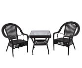 Комплект стол + 2 кресла, темно-коричн Kink Light KL01831K,04
