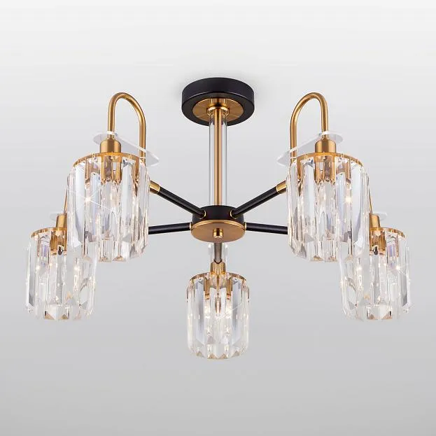 Потолочная люстра Eurosvet 70090/5 черный a045144 Tenia