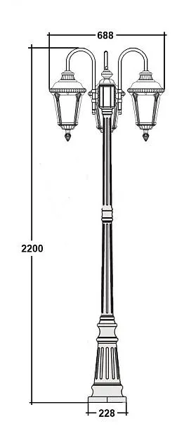 Наземный фонарь Oasis Light 79759SВ/10 down Gb MUNICH 2S