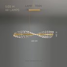 Реечный, рядный светильник GLORIOLE TWIRL LINE Размер M. 46 LED. Lampatron gloriole-twirl-line-m 9130-26014