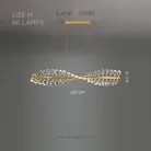 Реечный, рядный светильник GLORIOLE TWIRL LINE Размер M. 46 LED. Lampatron gloriole-twirl-line-m 9130-26014