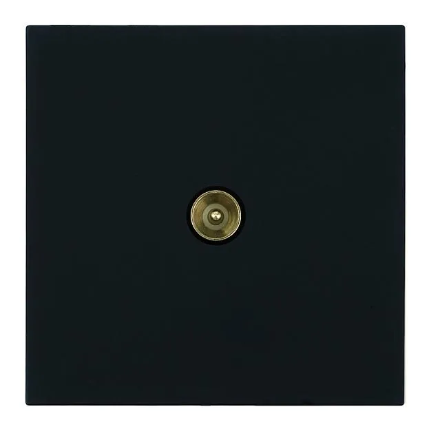 Розетка телевизионная 1-местная (механизм), 75 Ом, 5-862МГц, RST00-3108-05, черный бархат Stekker 50449 Мия