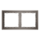 Рамка пластиковая на 2 пост, (капучино) Voltum VLS100214 S70