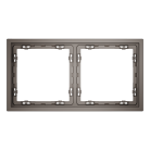 Рамка пластиковая на 2 пост, (капучино) Voltum VLS100214 S70