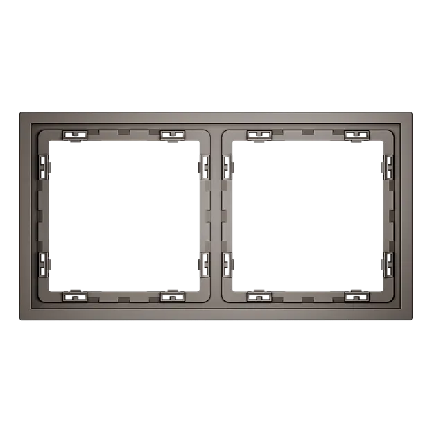 Рамка пластиковая на 2 пост, (капучино) Voltum VLS100214 S70