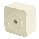 Розетка RJ-45 открытой установки, 1-местная, STEKKER, 49482 MST00-20-04