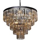 Подвесная люстра ODEON Amber GLASS 5-TIER Black D80 ImperiumLoft 157002-22 40.3284-2