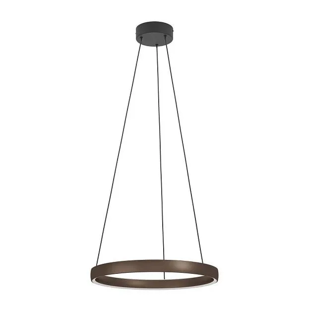 Светодиодный подвес 2X25W(LED), d550, 2200-6500K, 4800lm, алюминий, сталь, черный, коричневый Eglo 390451 TRABUCO