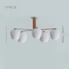 Потолочная люстра DAGFIN CH Тип B. Красное дерево Lampatron 7419-20514