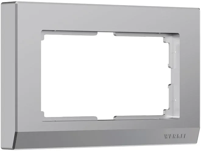 Рамка для двойной розетки Werkel W0081806 (серебряный) a050909 Рамка для двойной розетки Werkel W0081806 (серебряный) a050909