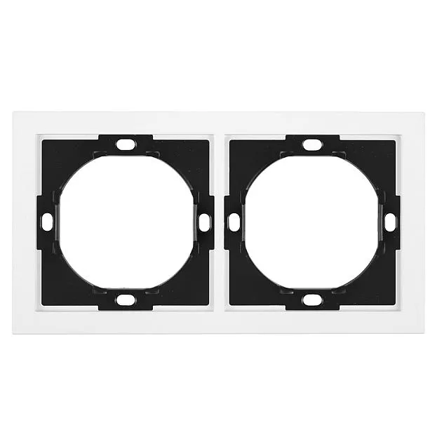 Рамка 2-местная, PFR00-3002-01, белая магнолия Stekker 50457 Мия