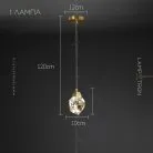 Подвесной светильник CRISTEL ONE 1 подвес. Lampatron cristel-one-1 3223-8018