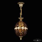 Подвесной светильник бронзовый Bohemia Ivele Crystal  5680/18 G Amber/M-1F