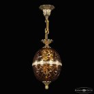 Подвесной светильник бронзовый Bohemia Ivele Crystal  5680/18 G Amber/M-1F