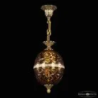 Подвесной светильник бронзовый Bohemia Ivele Crystal  5680/18 G Amber/M-1F