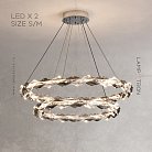 Кольцевые люстры и светильники JENNIFER Два кольца. 60 + 80 см Lampatron f-jennifer-2-m 6635-18092