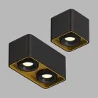 Накладной поворотный светодиодный светильник Ledron TUBING 2 Black-Gold